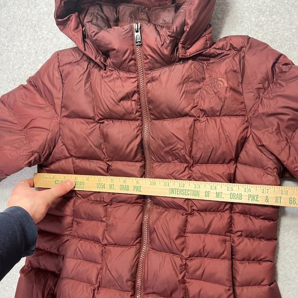 The North Face Jacket Womens Small Red Parka Puffer 550 Goose Down Hooded - Picture 7 of 15